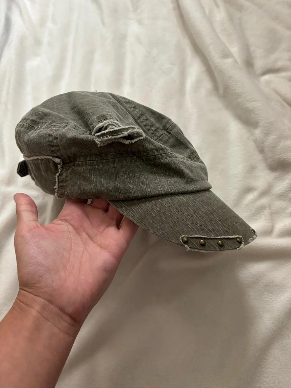 Vintage Y2K Military Cadet 'I ♥ My Soldier' Cap
